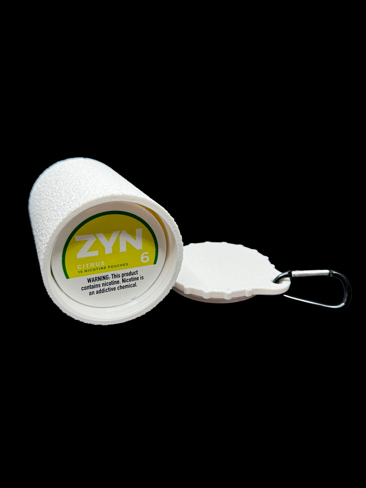 ZYN Travel or Storage Tube - Holds 5 Cans of ZYN -  with Carabiner